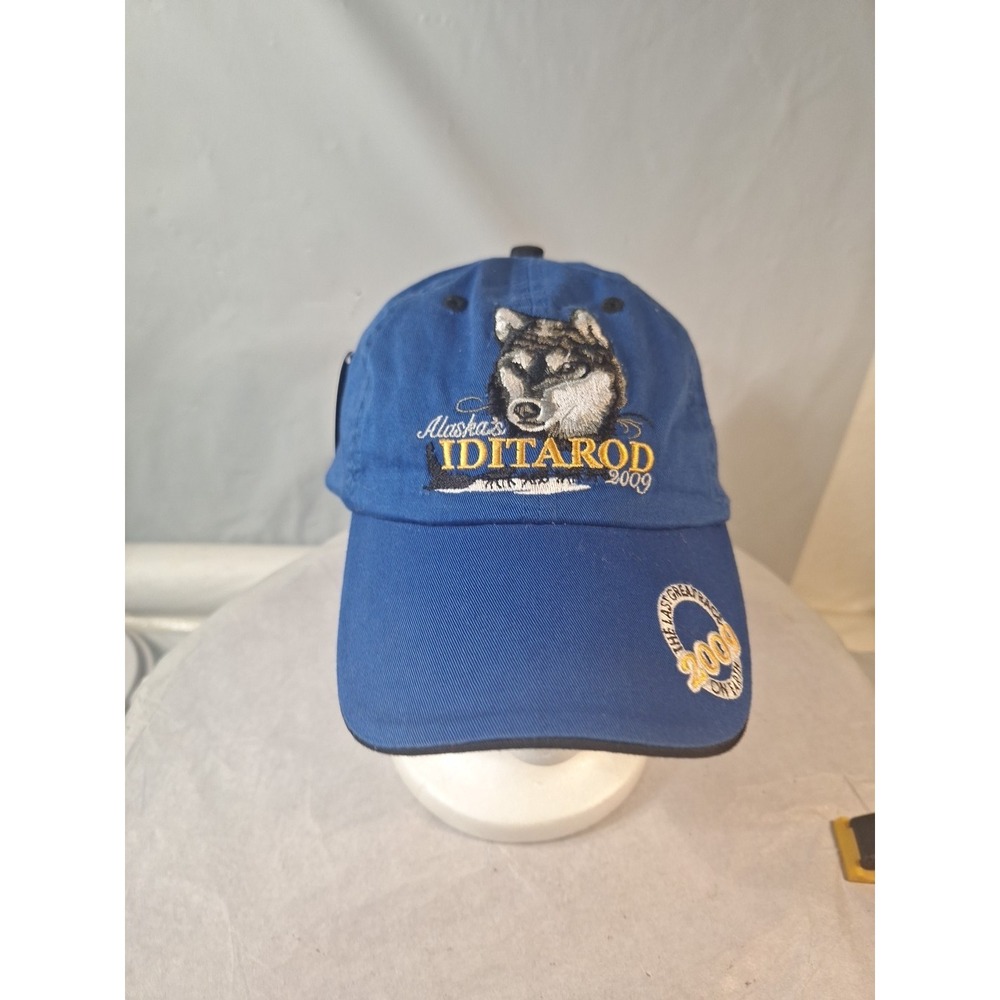 Iditarod Baseball Cap OS Black New Vintage Alaska 2009 Sled Dog‎ Race Hat
